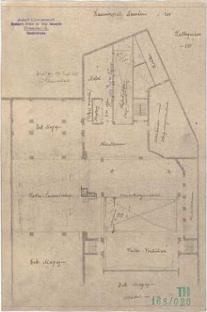 Fischer, Theodor; Mannheim; Kammerspiele - Grundriss Keller