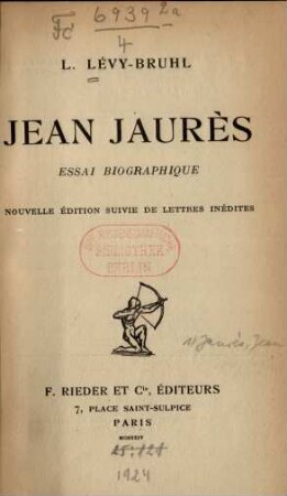 Jean Jaurès : essai biographique