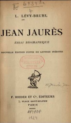 Jean Jaurès : essai biographique