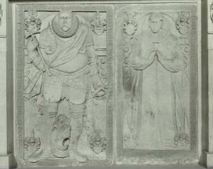 Grabplatte für Amtmann Melchior von Arnstedt und seine Ehefrau Katharina von Hünicke
