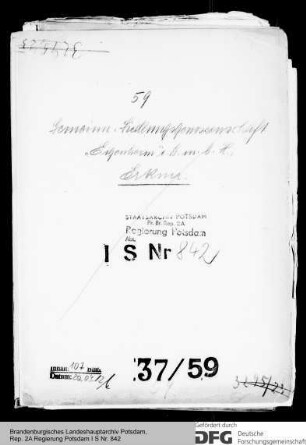 Gemeinnützige Siedlungsgenossenschaft "Eigenheim" eGmbH in Erkner, Kr. Niederbarnim