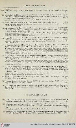 Kunstwissenschaft (Nr.738-874)