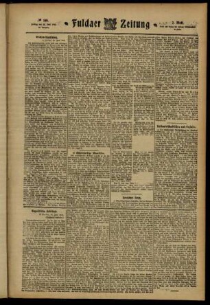 Zweite Ausgabe vom Freitag, den 28. Juni 1912.