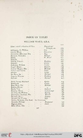 Index of Titles: William Ward, A.R.A.