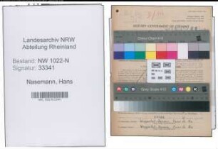 Entnazifizierung Hans Nasemann , geb. 06.08.1907 (Schneider)