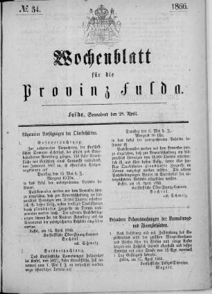 Nr. 34, Ausgabe vom 28. April 1866