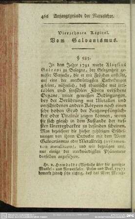 Vierzehntes Kapitel. Vom Galvanismus