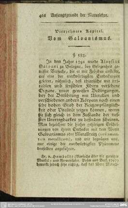 Vierzehntes Kapitel. Vom Galvanismus