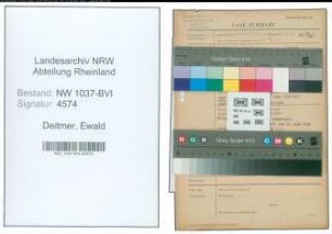 Entnazifizierung Ewald Deitmer , geb. 30.04.1906 (Schulleiter)