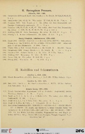 II. Medaillen und Schaumünzen (Nr. 1209-1614)