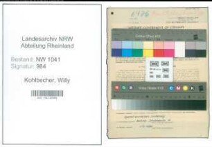Entnazifizierung Willy Kohlbecher , geb. 08.05.1905 (Grosshaendler)