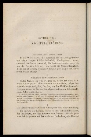 Zweiter Theil. Zweifels-Klärung