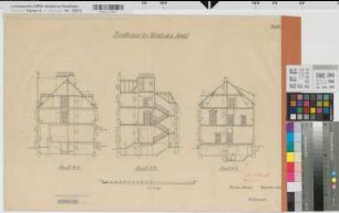 Warburg (Warburg) Posthaus Blatt 5 Schnitte 1925/1960 1 : 100 43 x 62 Bleistiftzeichnung Oberpostdirektion Münster