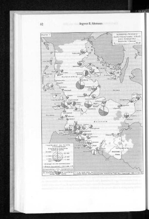 Karte 1: Schleswig-Holsteins Schiffsverkehr 1840 nach Zolldistrikten