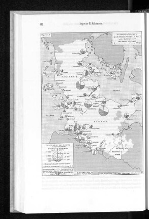 Karte 1: Schleswig-Holsteins Schiffsverkehr 1840 nach Zolldistrikten