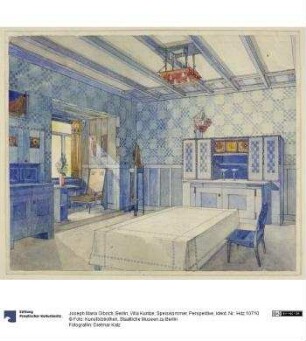 Berlin, Villa Kuntze, Speisezimmer, Perspektive