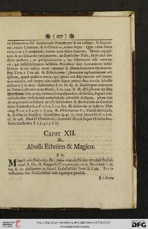 Caput XII: De Abusu Ethnico & Magico