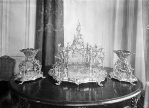 Jagdaufsatz. Schloss Moritzburg : Jagdaufsatz. Silber, vergoldet (1701/1715). Moritzburg, Schloss