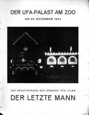 Ankündigung zur Uraufführung im Ufa-Palast am Zoo, 23.12.1924