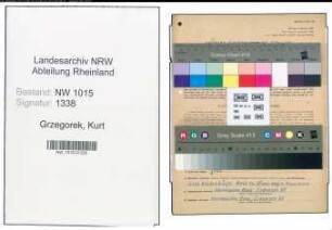Entnazifizierung Kurt Grzegorek , geb. 28.12.1897 (Justizangestellter)