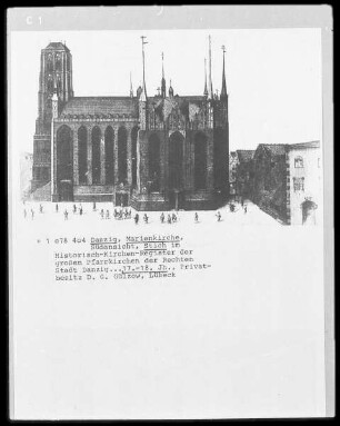 Ansicht der Marienkirche in Danzig