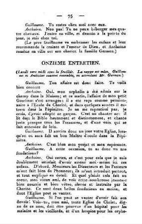 Onzième entretien