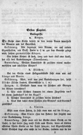Erstes Kapitel. Vorbegriffe.