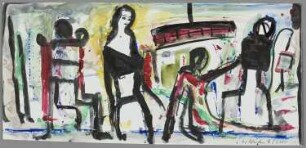 Ohne Titel [Figuren und Leuchte]