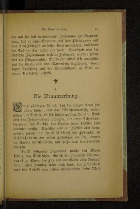 8. Die Brautwerbung.