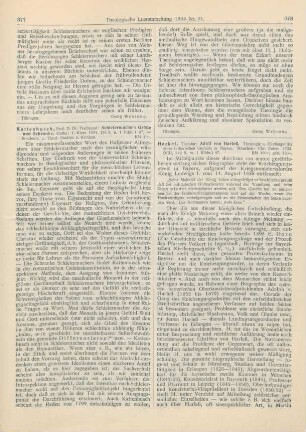 378-379 [Rezension] Heckel, Theodor, Adolf von Harleß