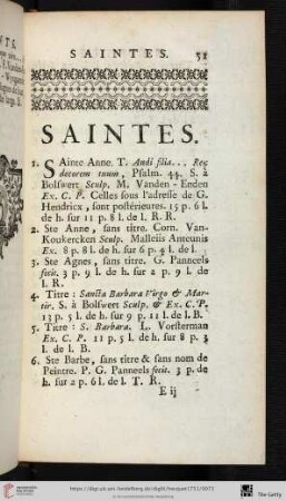 Saintes (Nr. 1-28)