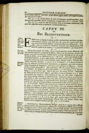 Caput VII. De Rei Reconventione.
