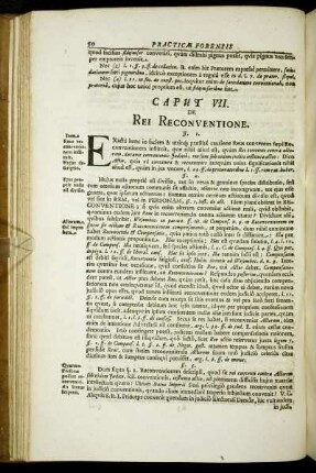 Caput VII. De Rei Reconventione.