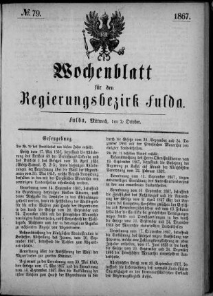 Nr. 79, Ausgabe vom 2. Oktober 1867
