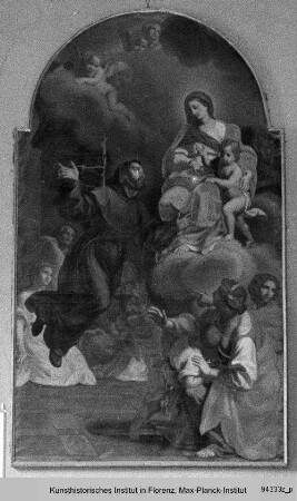 Der heilige Franz von Assisi vor Maria