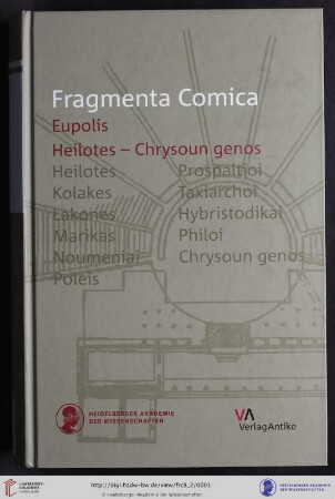 Band 8,2: Fragmenta comica: (FrC) ; Kommentierung der Fragmente der griechischen Komödie: Eupolis : Heilotes - Chrysoun genos (frr. 147-325) ; translation and commentary