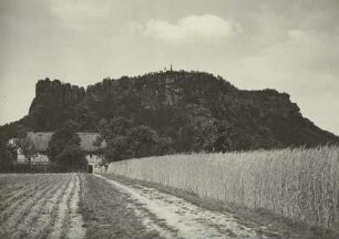 Sächsische Schweiz. Lilienstein. Südansicht von der Ebenheit