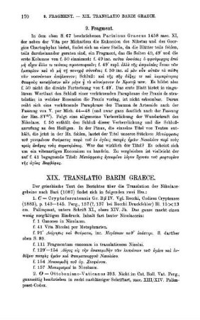 XIX. Translatio Barim Graece
