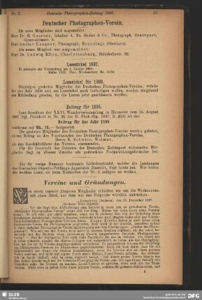 Vereine und Gründungen