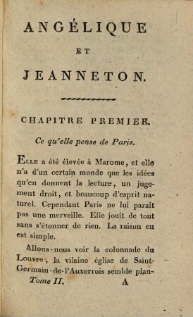 Angélique et Jeanneton, 2