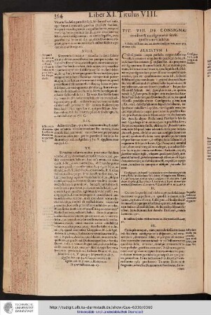 Liber XI. Titulus VIII.