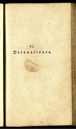 VI. Detonationen.