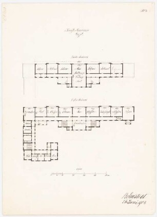 Kunstakademie, Kassel: Grundriss 1. und 2.OG