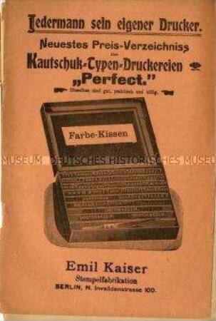 Druckkästen mit unterschiedlichen Schrifttypen