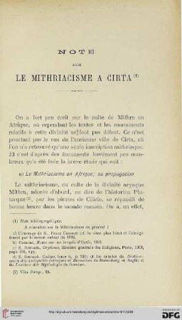 Sér. 5.2=45.1911: Note sur le mithriacisme à Cirta
