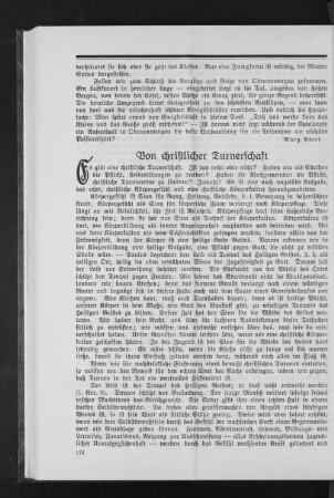 Von christlicher Turnerschaft