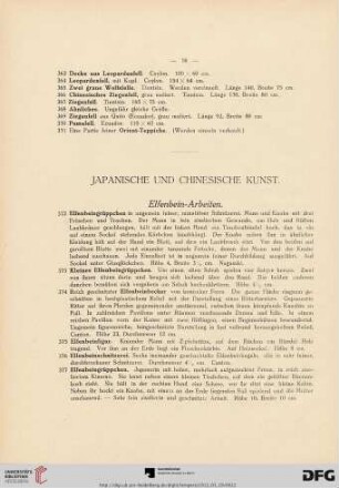 Elfenbein-Arbeiten (Nr. 372-428)