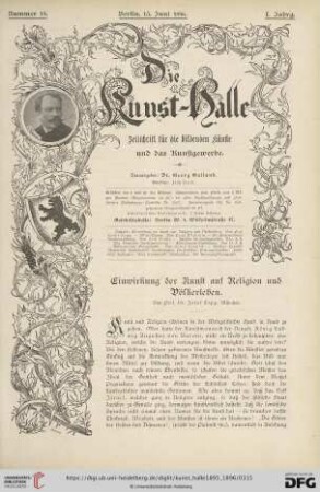 1: Einwirkung der Kunst auf Religion und Völkerleben, [1]
