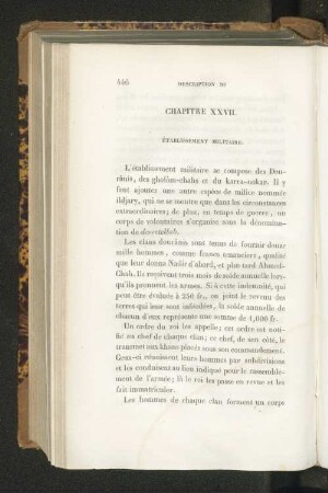 Chapitre XXVII. Établissement Militaire.