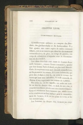 Chapitre XXVII. Établissement Militaire.